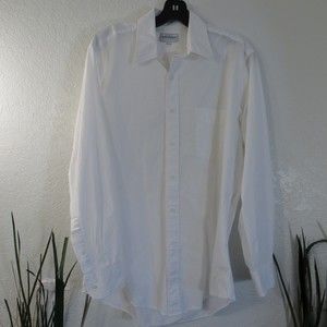 Atlantique Classics Mens Sz 15.5-33 Shirt Button Front Cotton Long Sleeves White